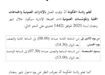 بلاغ 10 افريل 2021